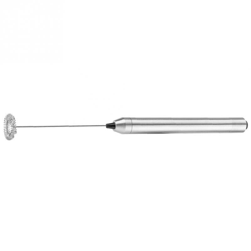 Handheld Electric Milk Frother – Stainless Steel Whisk, Battery-Powered