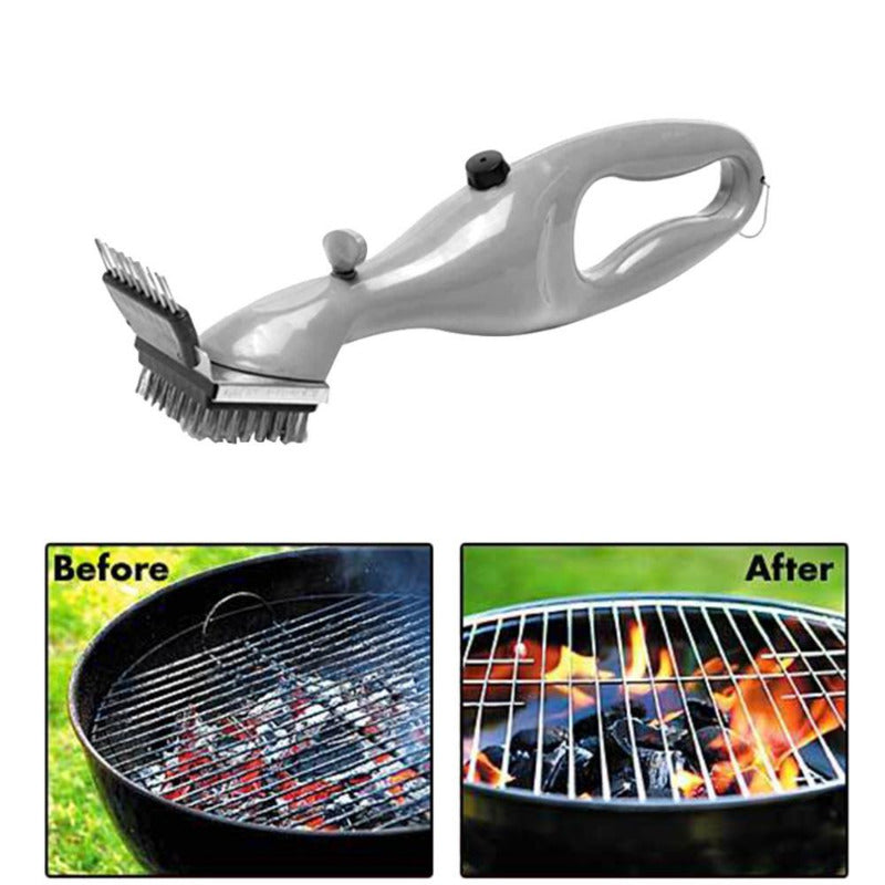 Stainless Steel BBQ Grill Cleaning Brush – Steam-Powered Scraper for Gas, Charcoal & Ceramic Grills